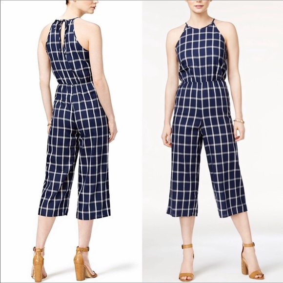 Maison Jules Pants - Maison Jules NWT Plaid Fall Jumpsuit